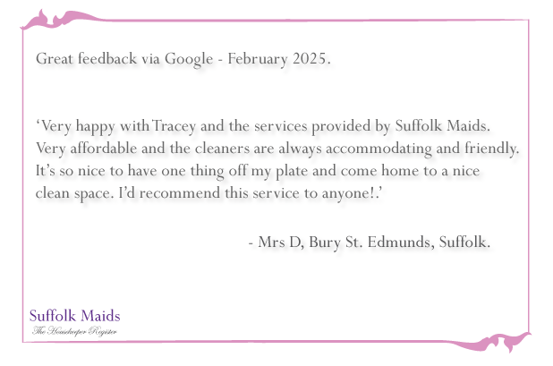 Happy Suffolk families showing their love for Suffolk Maids trusted home cleaning service.