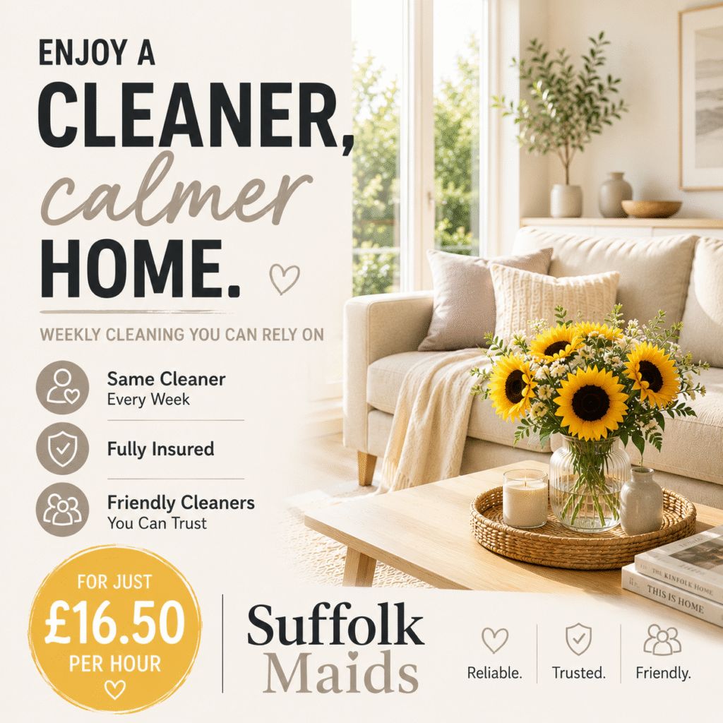 Local cleaner near me in Hockwold Norfolk IP26 – Suffolk Maids weekly domestic cleaning and ironing service